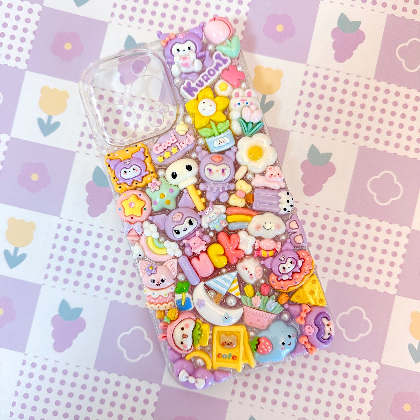 Kuromi themed mobile phone case