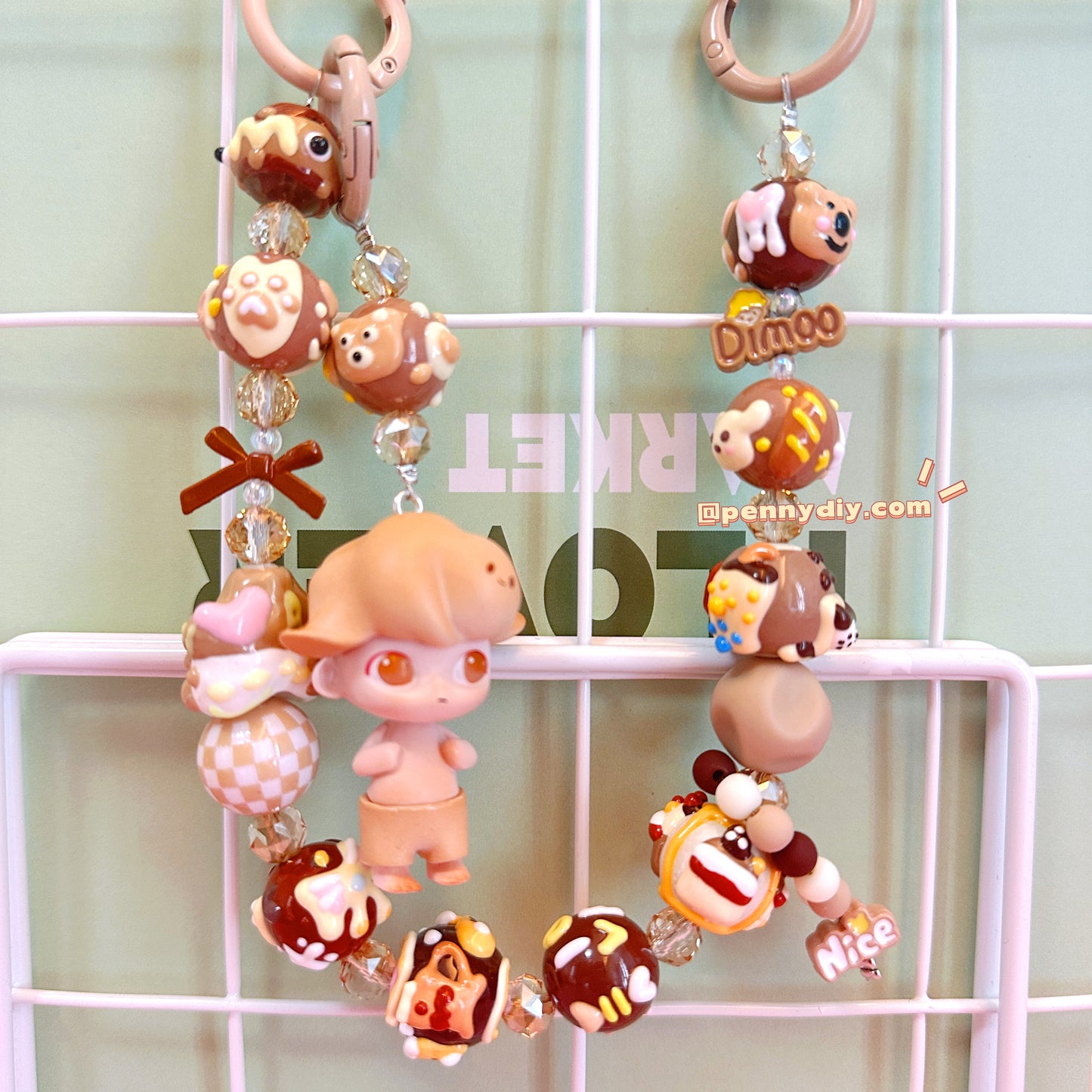 DIMOO khaki key chain, mobile phone chain, bag chain