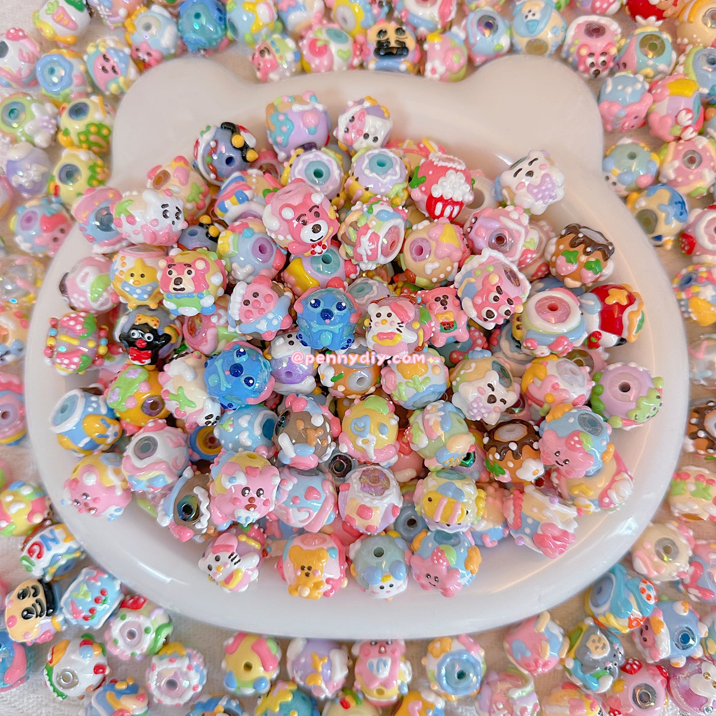 New hand-painted beads