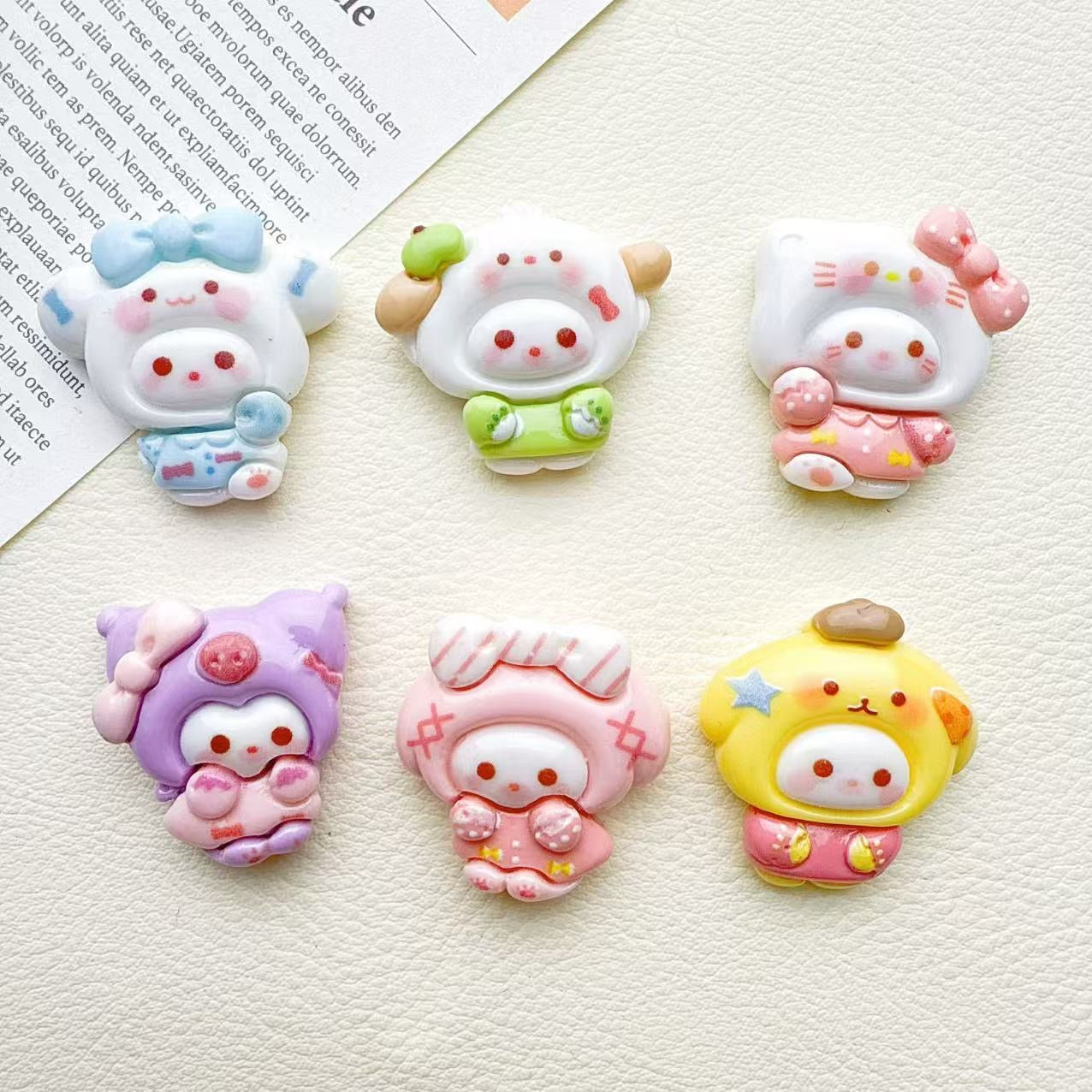 Cute resin cartoon charm