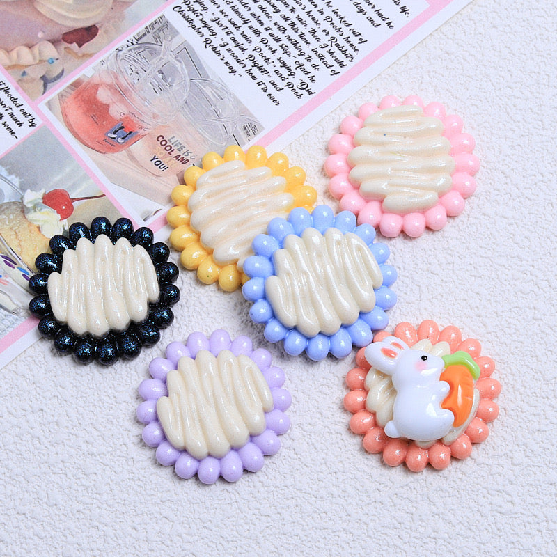 Colored round resin Diy hairpin accessories