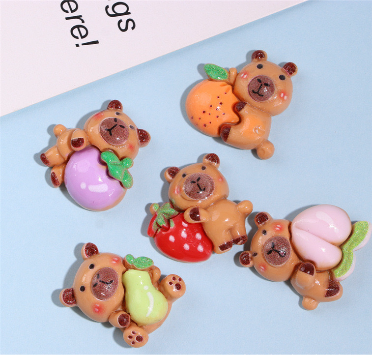 Capybara resin cartoon charm