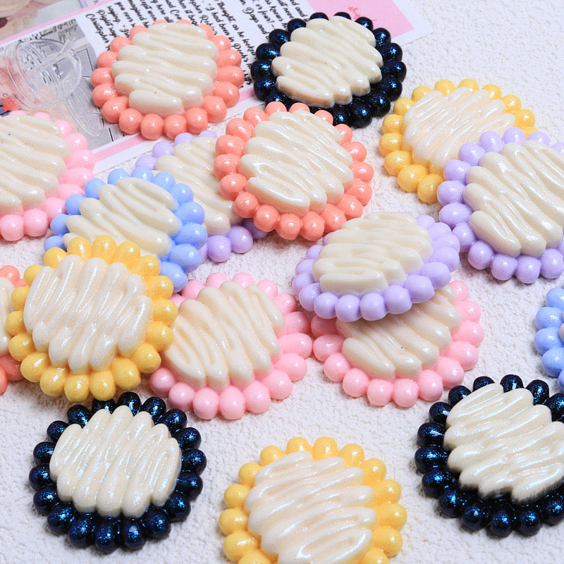 Colored round resin Diy hairpin accessories