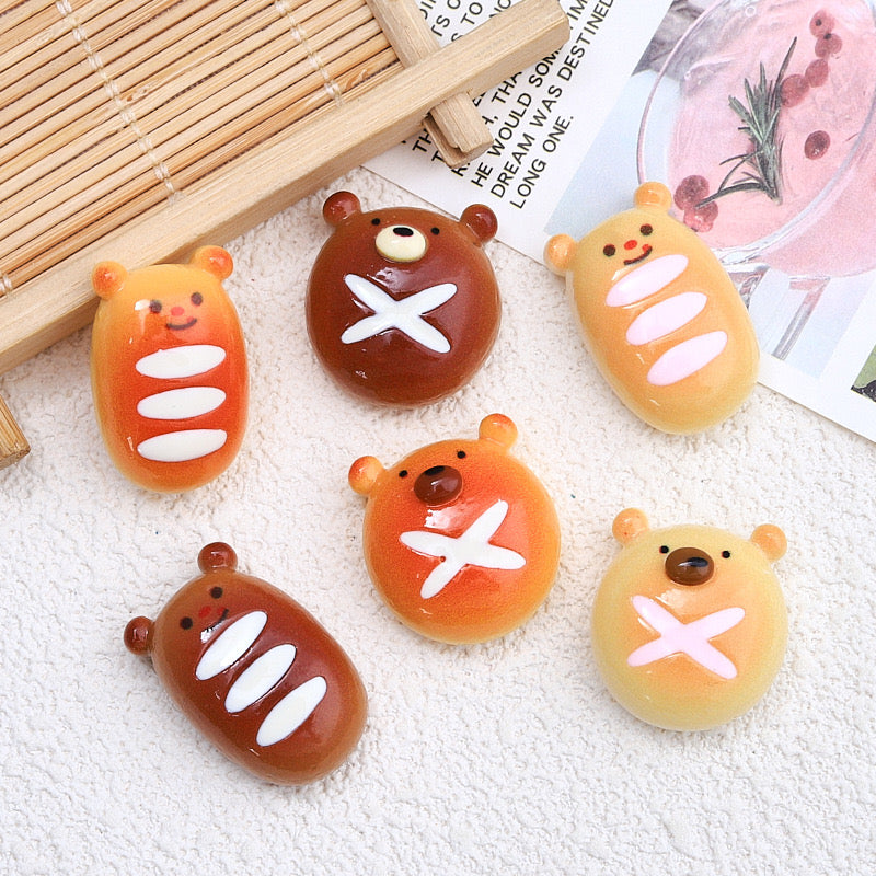 Bear bread resin cartoon