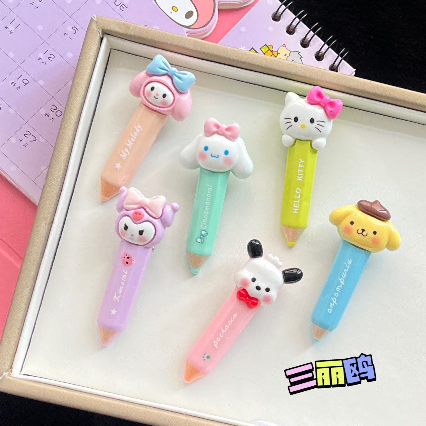 Resin cartoon crayon bobby pin