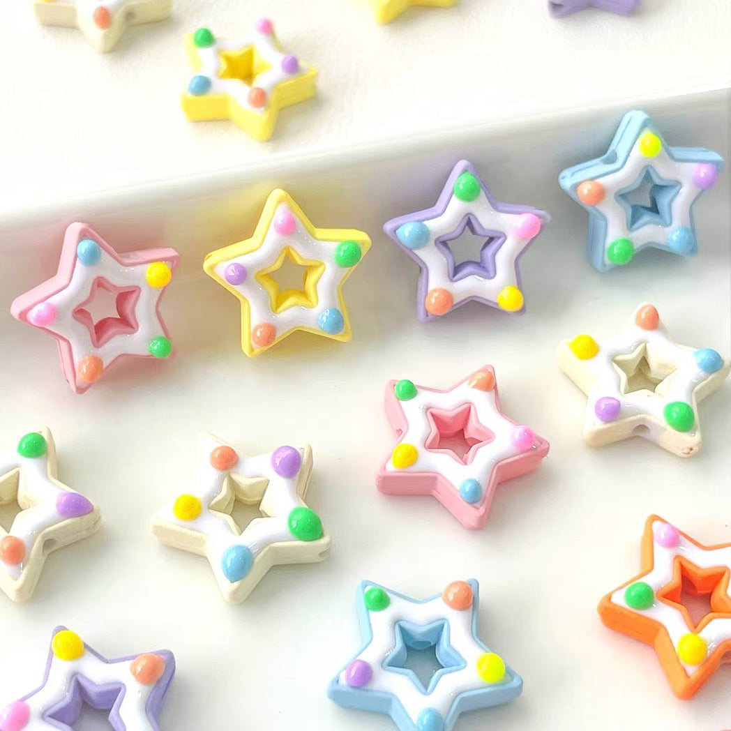 Hand-Painted Star Beads