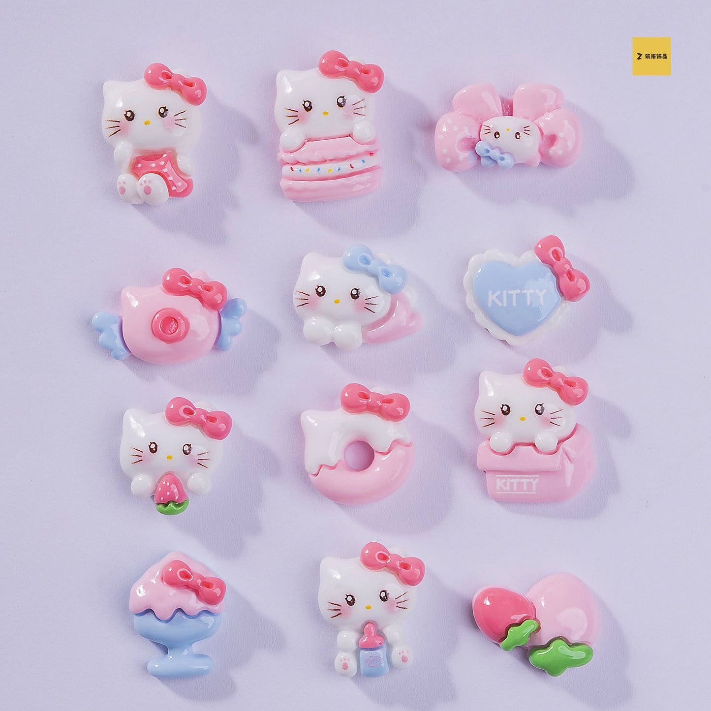 Kitty dessert resin cartoon charm