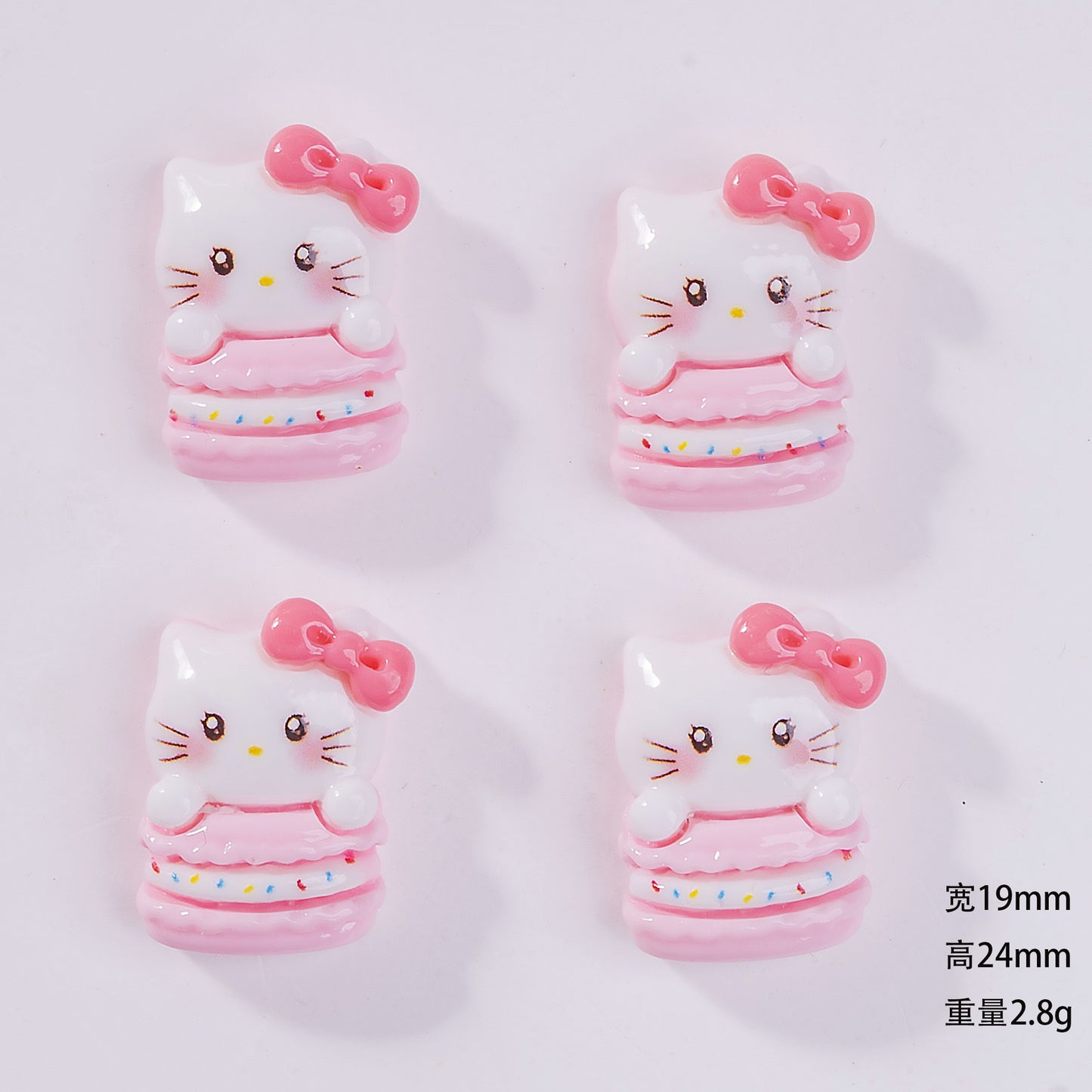 Kitty dessert resin cartoon charm