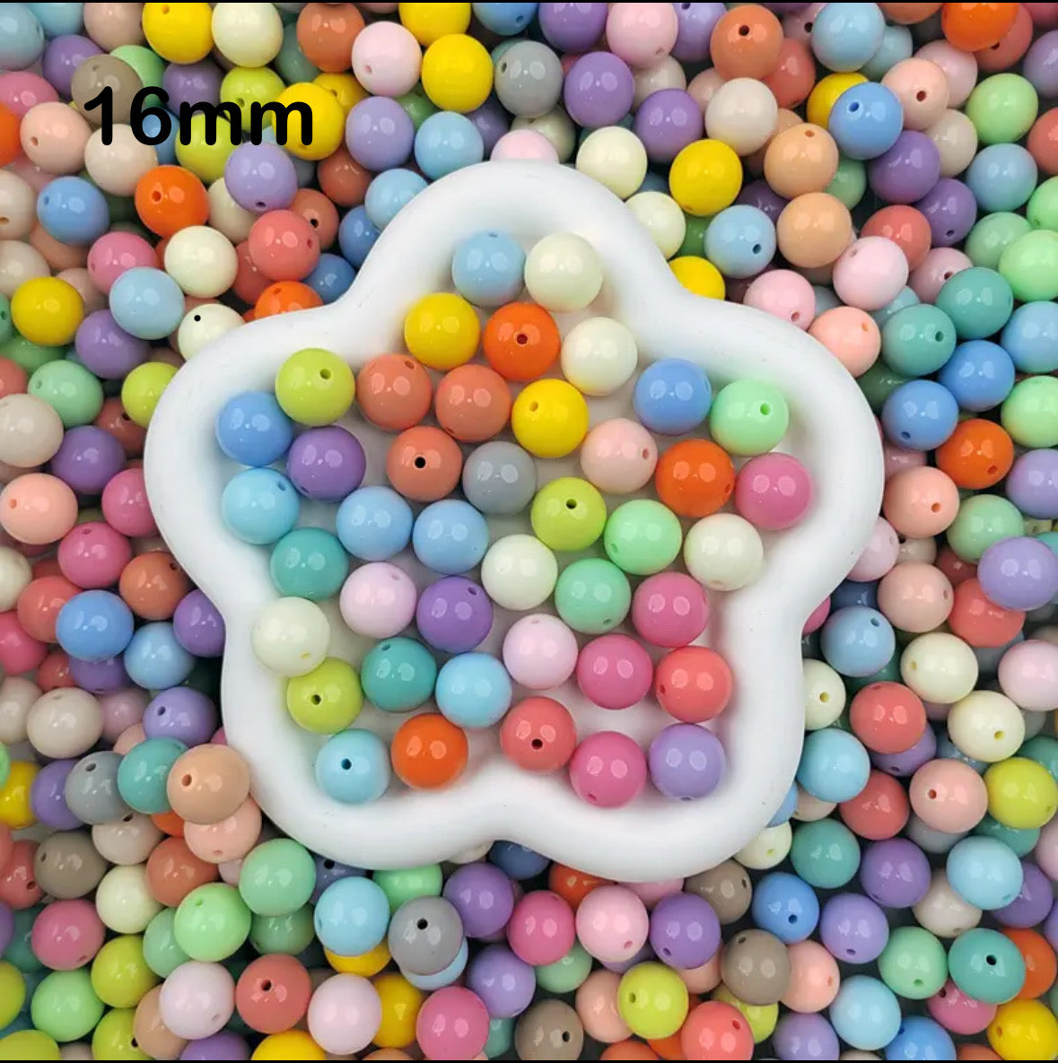 Macaron Colored Round Beads