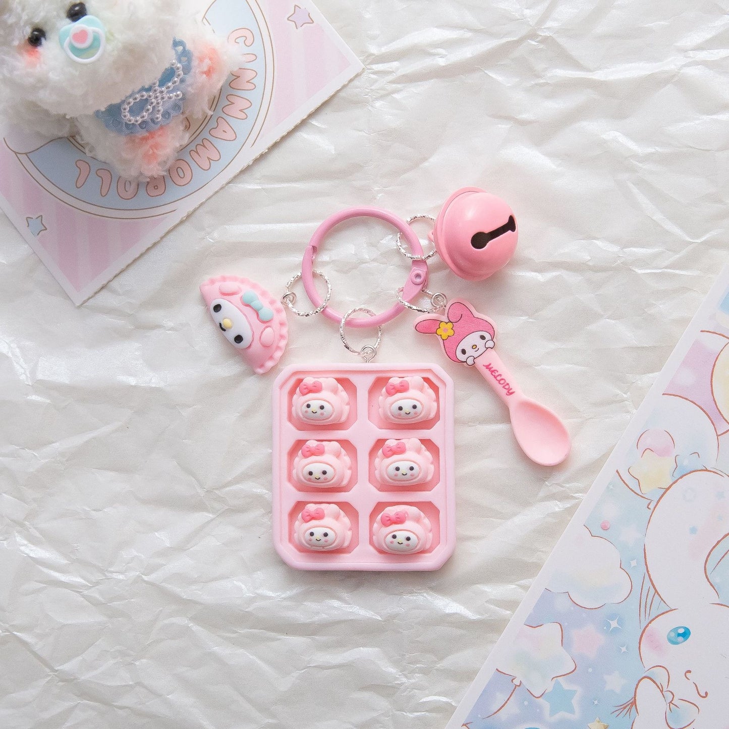 Sanrio dumpling plate cartoon pendant