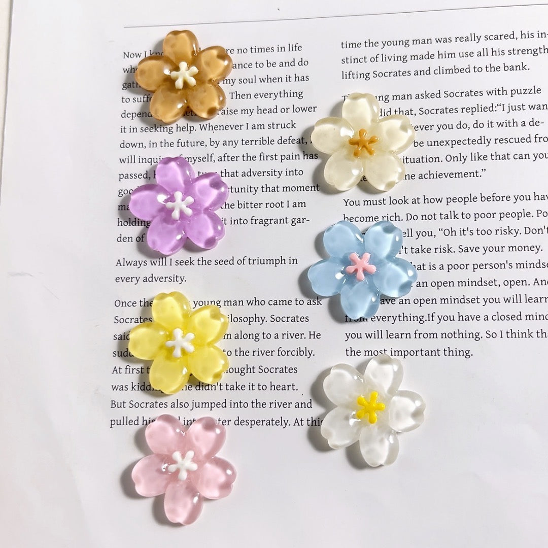 Flower resin accessories