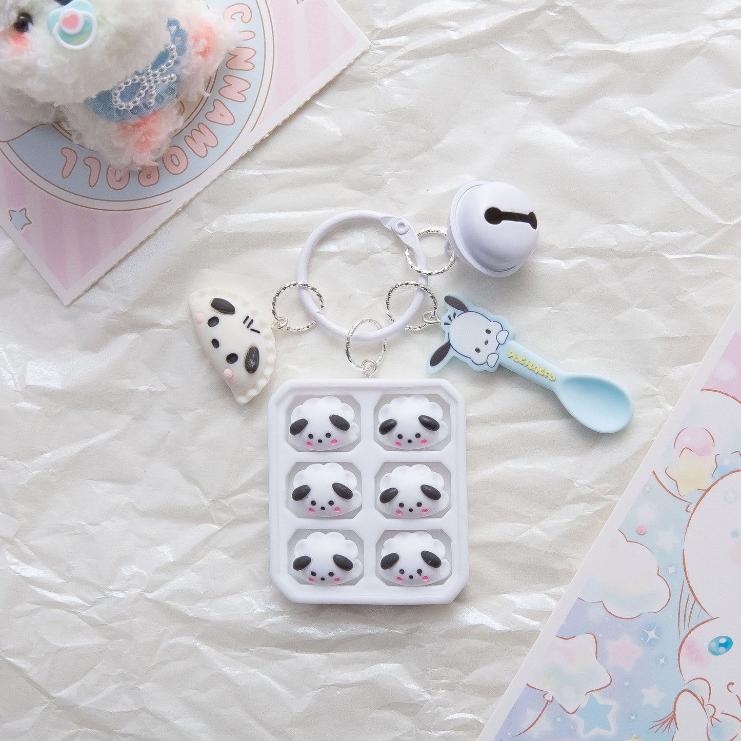 Sanrio dumpling plate cartoon pendant