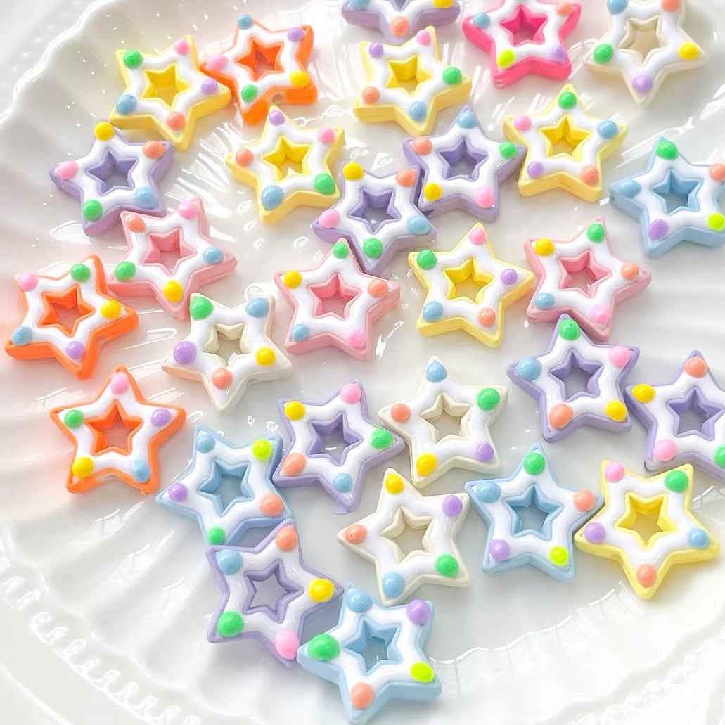 Hand-Painted Star Beads