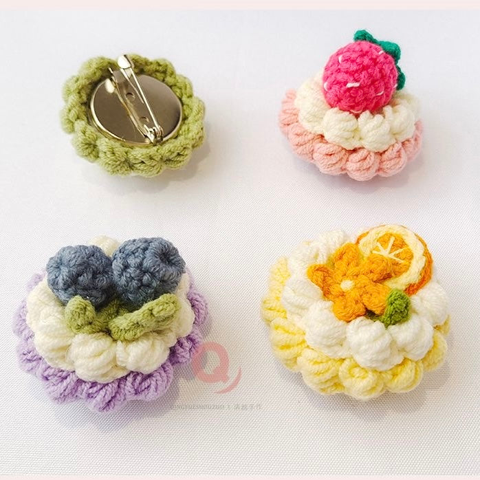 Knitted handcrafted pins