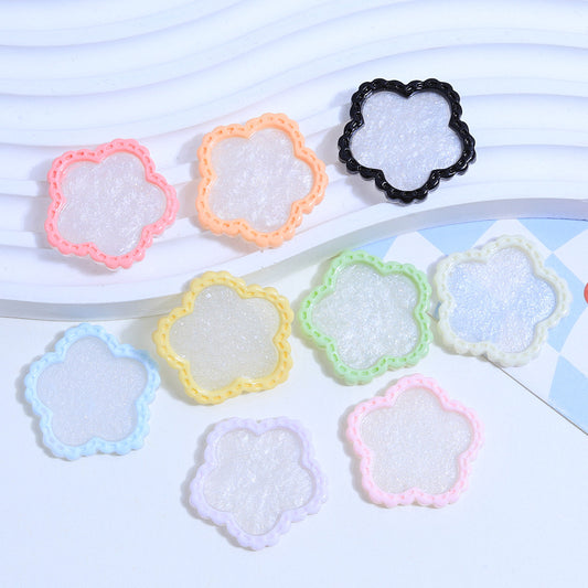 Flower shape resin accessories