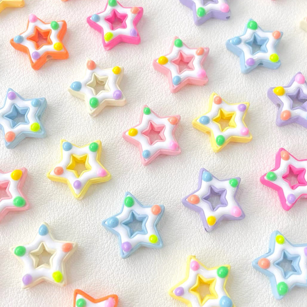 Hand-Painted Star Beads