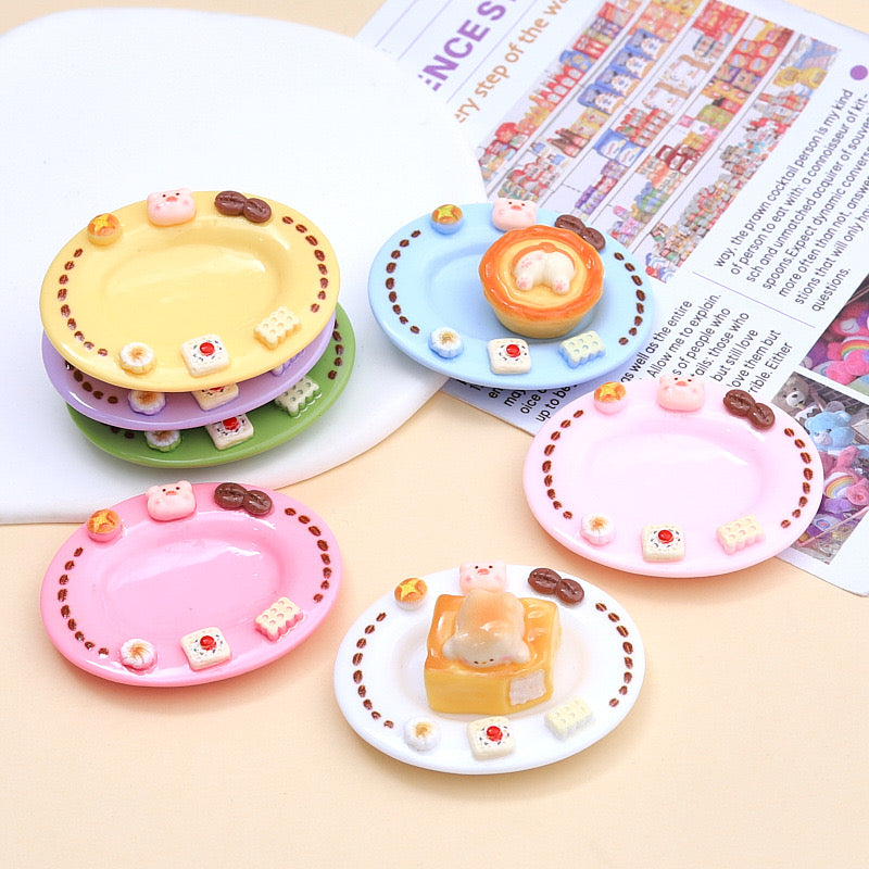 Resin cartoon dinner plate