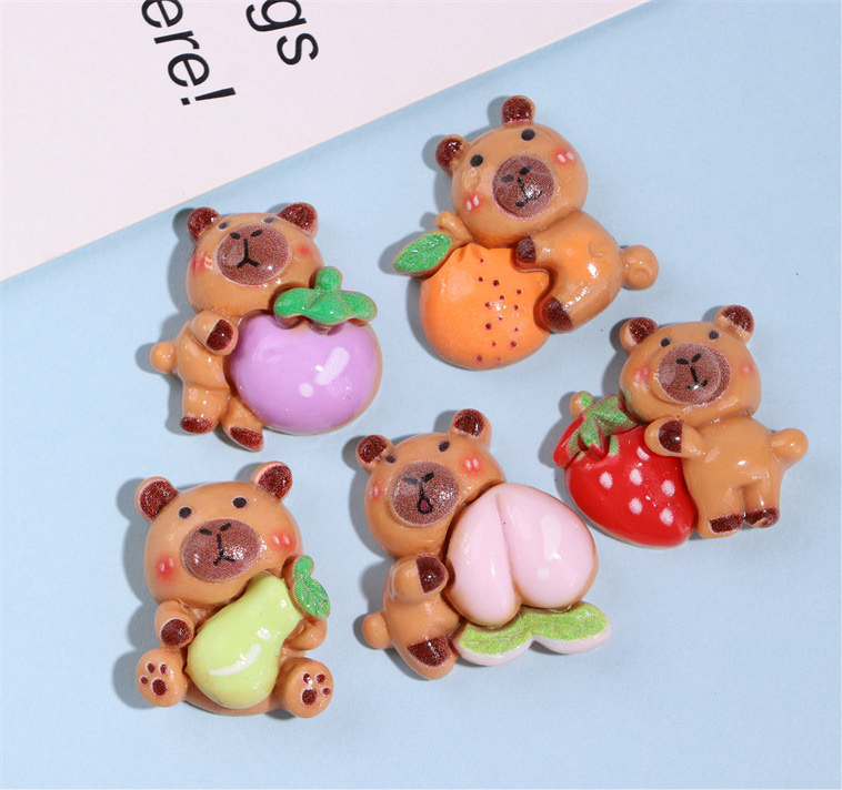 Capybara resin cartoon charm