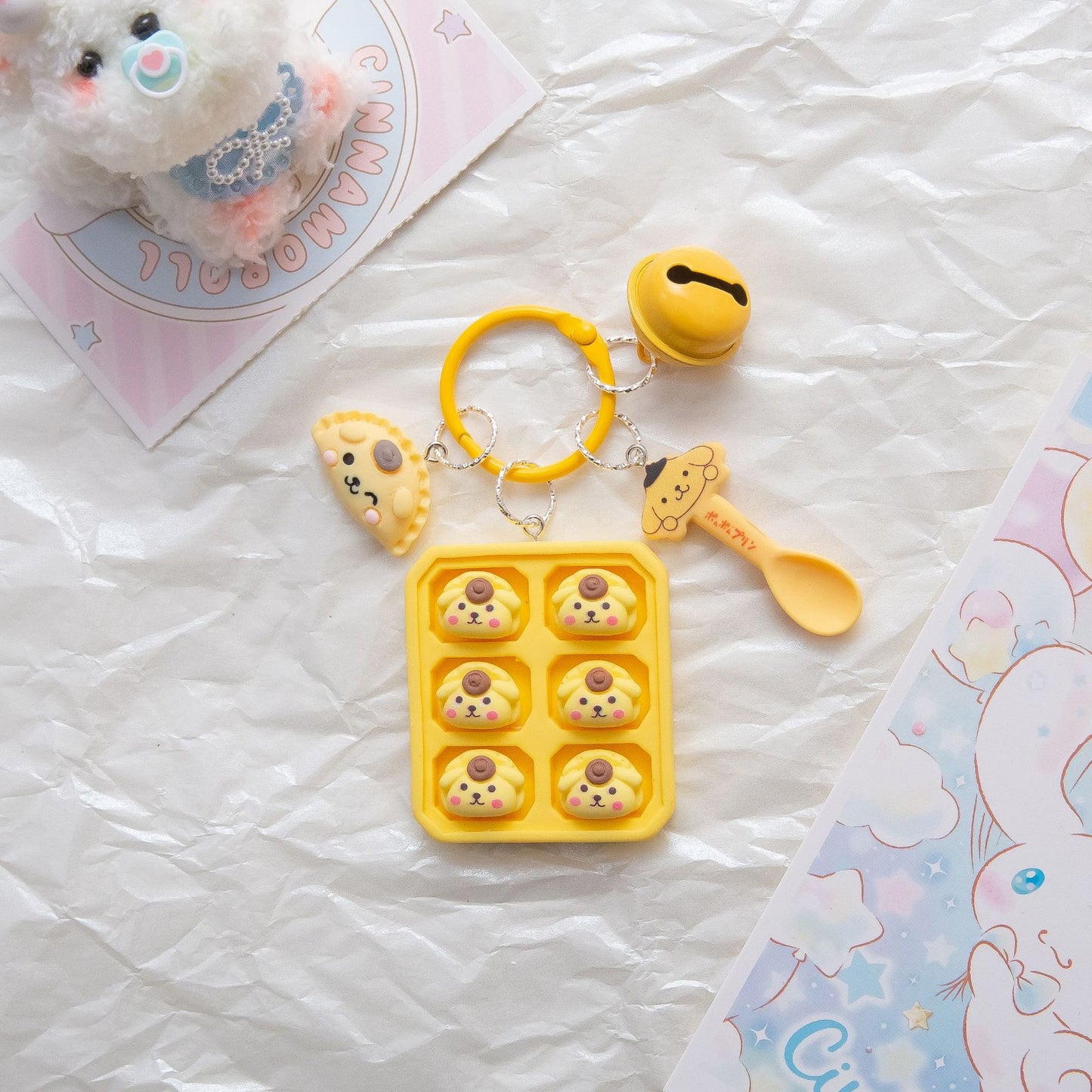 Sanrio dumpling plate cartoon pendant