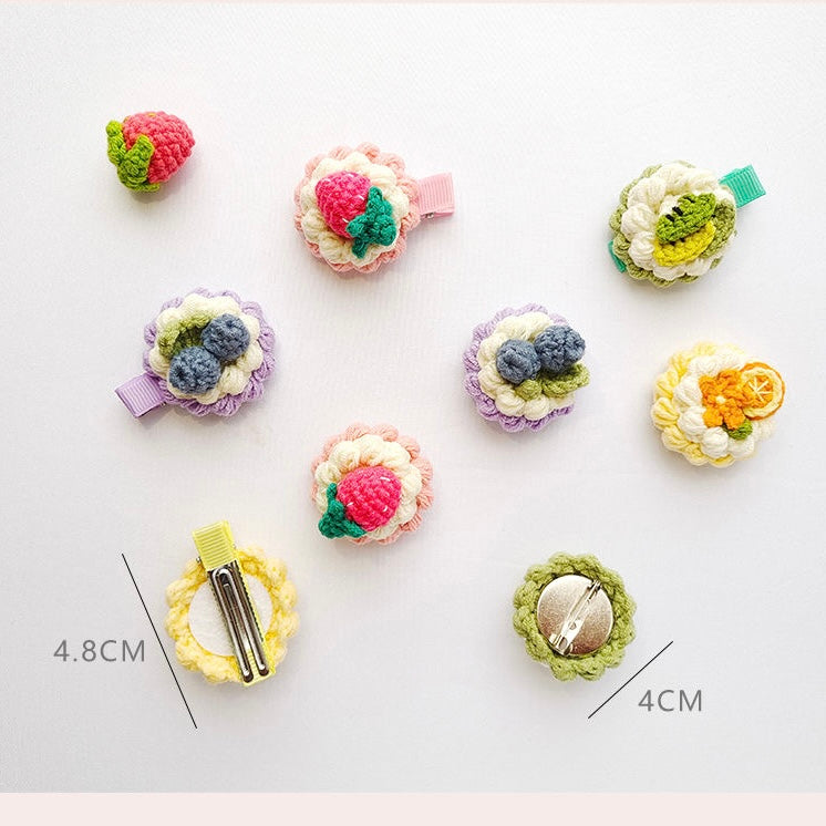 Knitted handcrafted hairpins