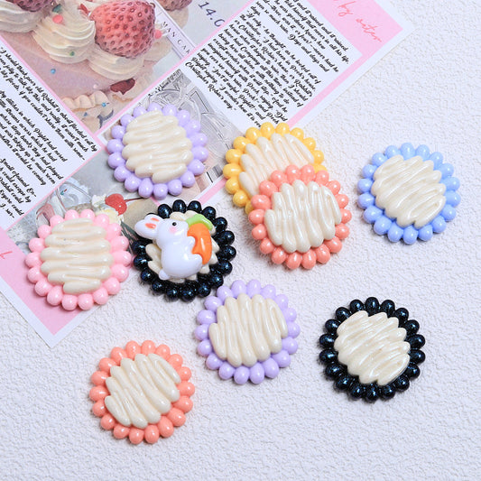 Colored round resin Diy hairpin accessories