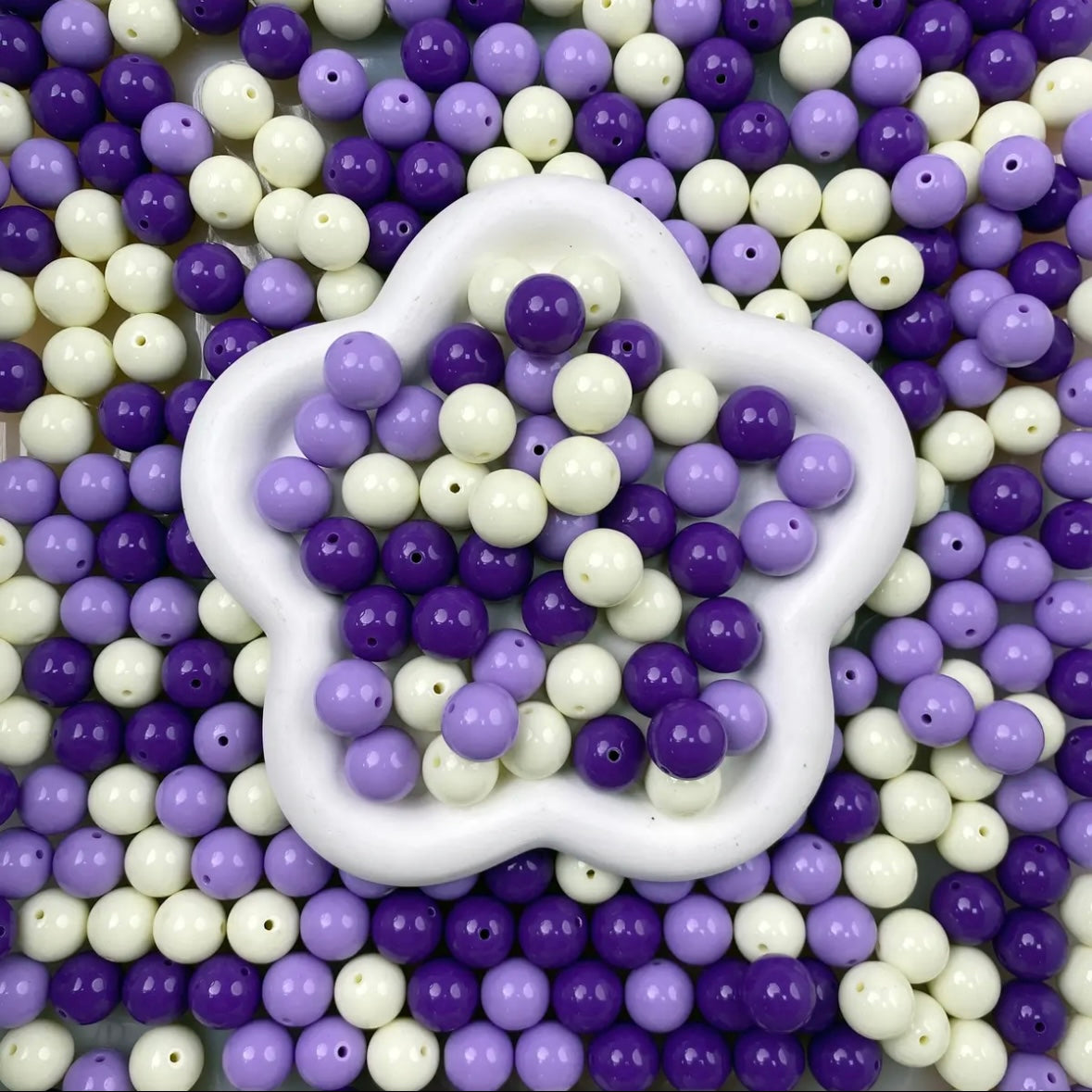 Purple grape-colored beads