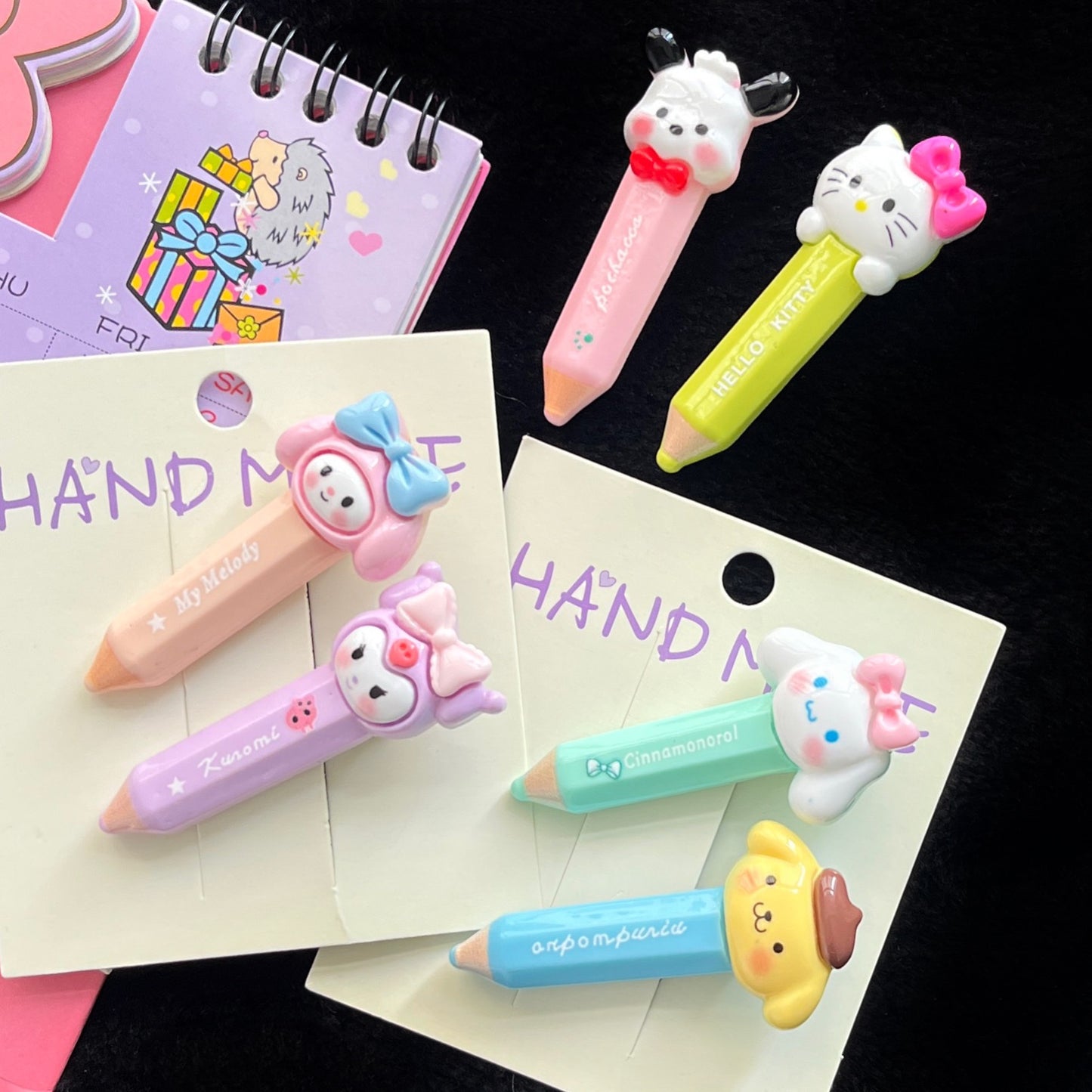 Resin cartoon crayon bobby pin