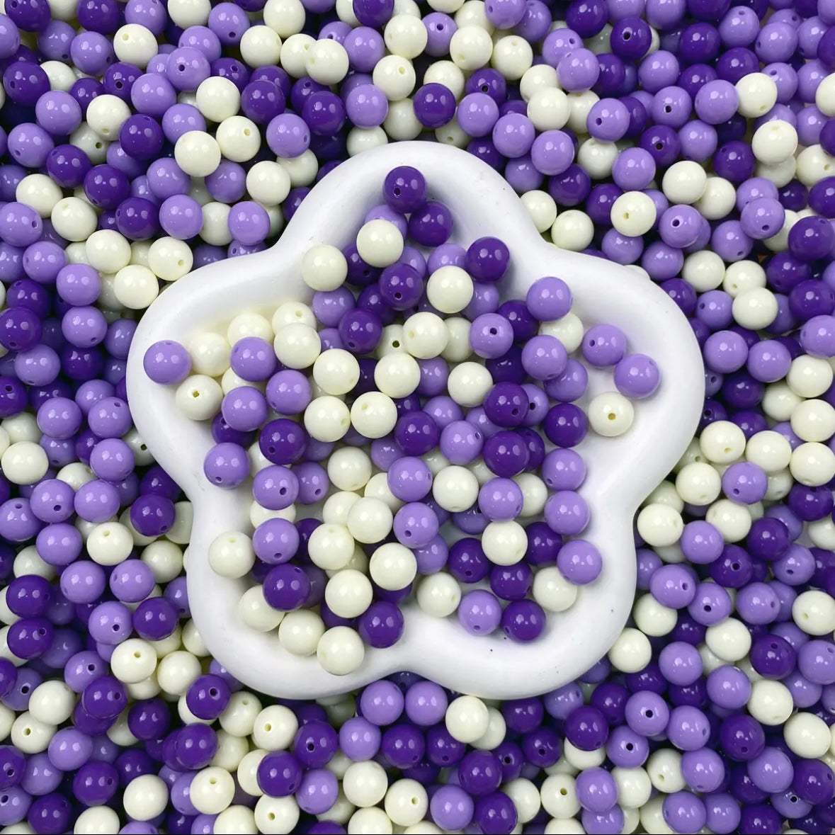 Purple grape-colored beads