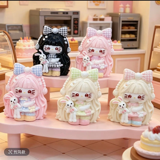 3D Hugging Bunny Resin Accessories Decoration