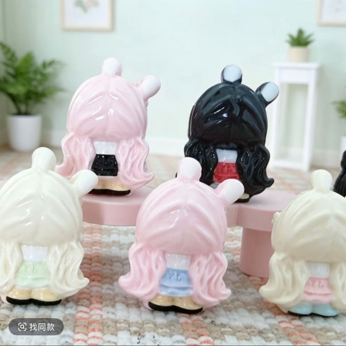 3D Eye mask girl, resin accessory decoration