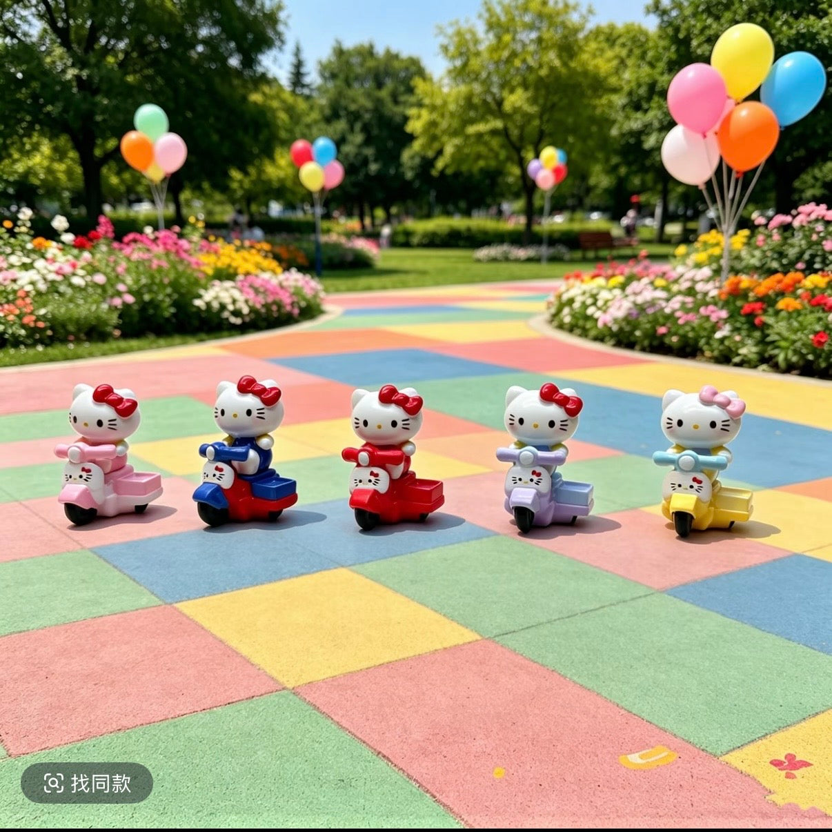 3D Split Resin K T Tricycle Electric Vehicle Mini Decoration Set