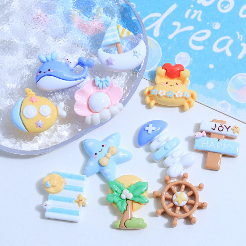 Ocean-themed resin cartoon