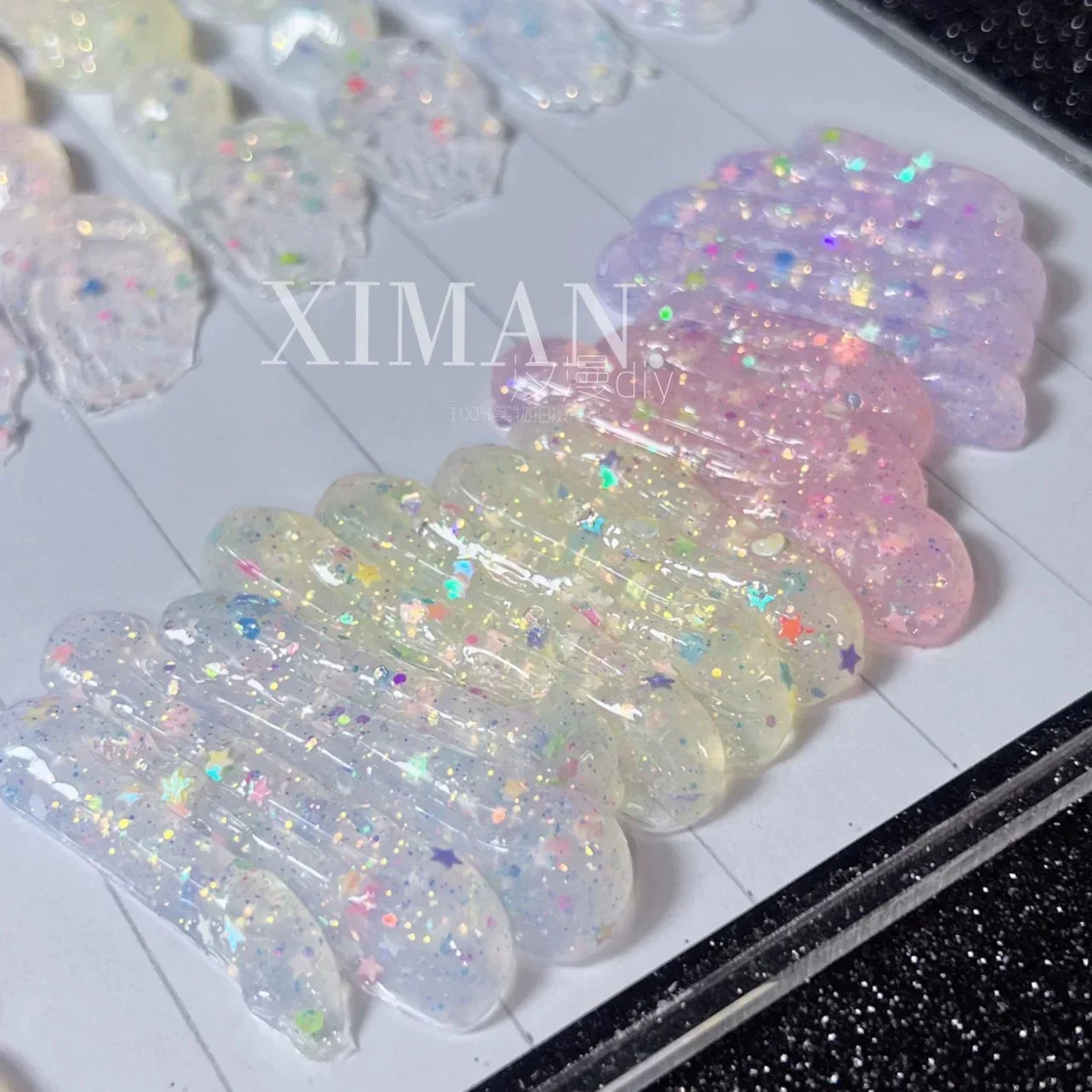 70g 10 colors DIY colorful star transparent crystal cream glue