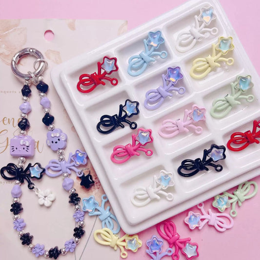 Alloy five-pointed star bow DIY accessories