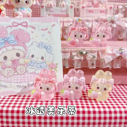 3D translucent resin cartoon charm