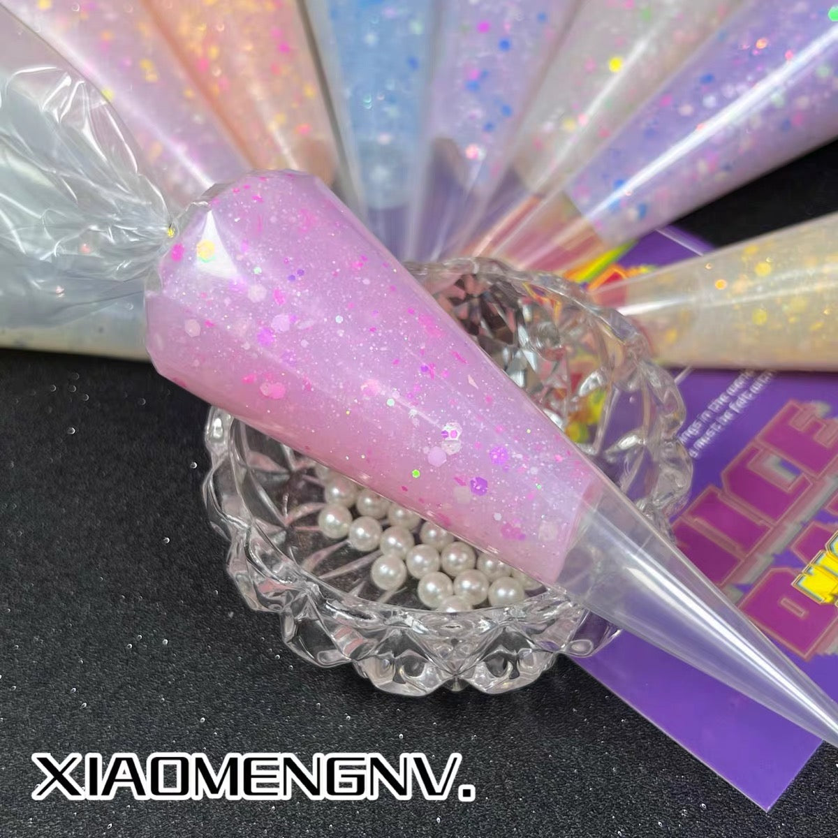 50g 10 colors DIY color sequin transparent crystal cream glue