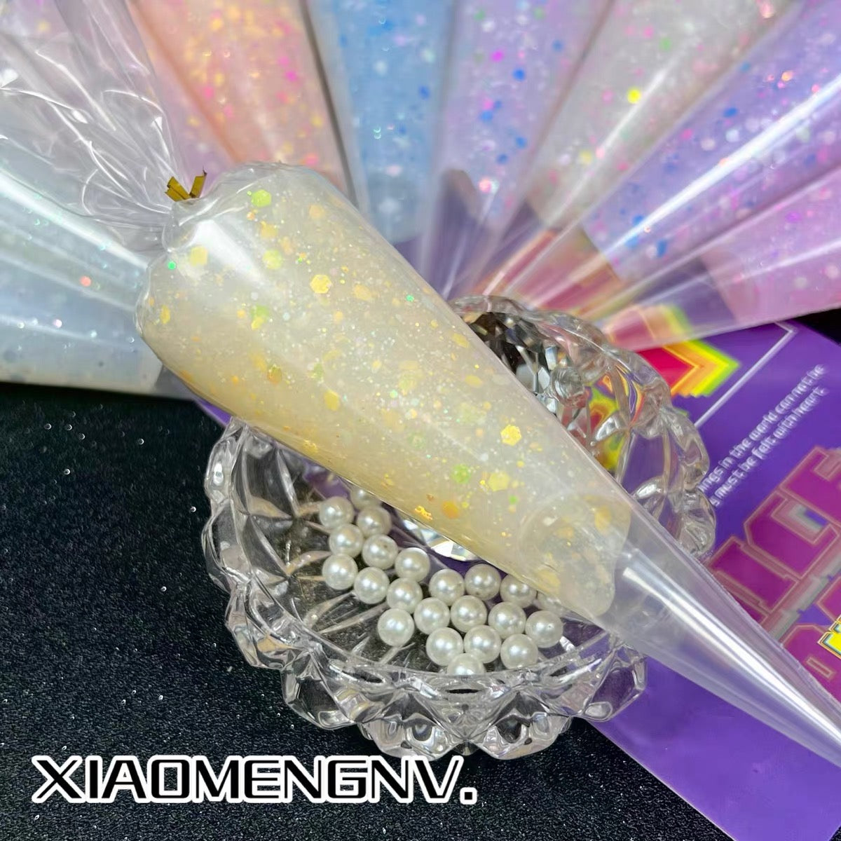 50g 10 colors DIY color sequin transparent crystal cream glue