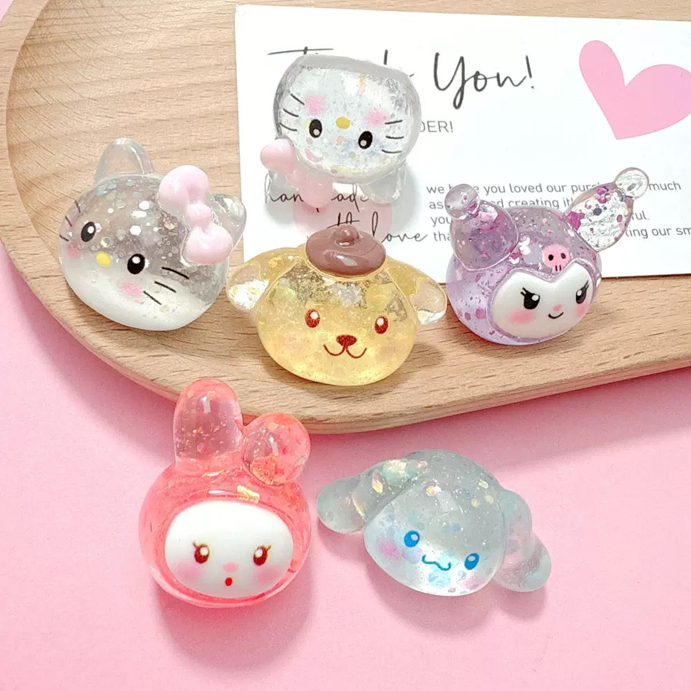 3D Cartoon Resin Charms Mini Ornaments for DIY Phone Case Keychain Dollhouse