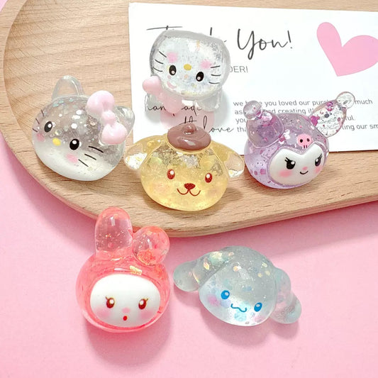 3D Cartoon Resin Charms Mini Ornaments for DIY Phone Case Keychain Dollhouse