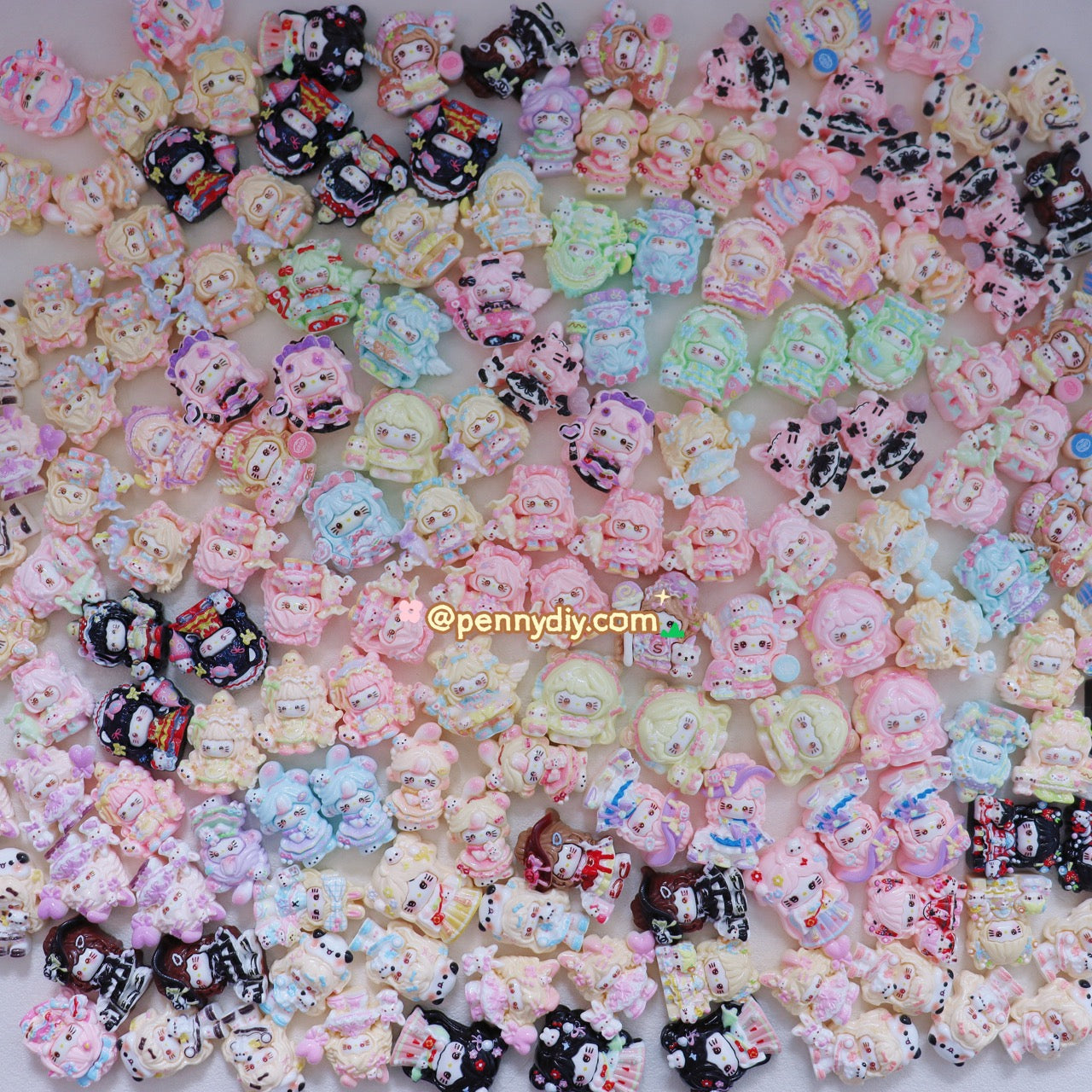 Mixed style cute resin cartoon DIY decorative accessories