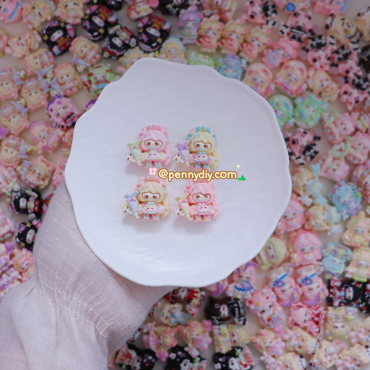 Mixed style cute resin cartoon DIY decorative accessories