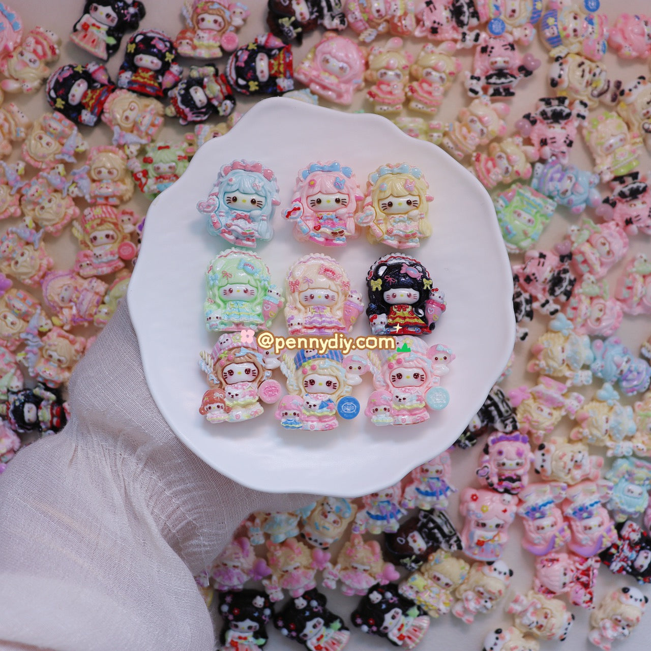 Mixed style cute resin cartoon DIY decorative accessories
