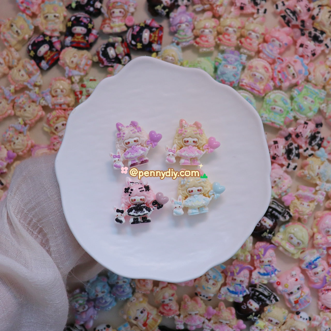 Mixed style cute resin cartoon DIY decorative accessories