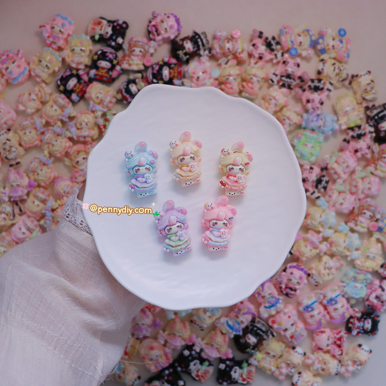 Mixed style cute resin cartoon DIY decorative accessories