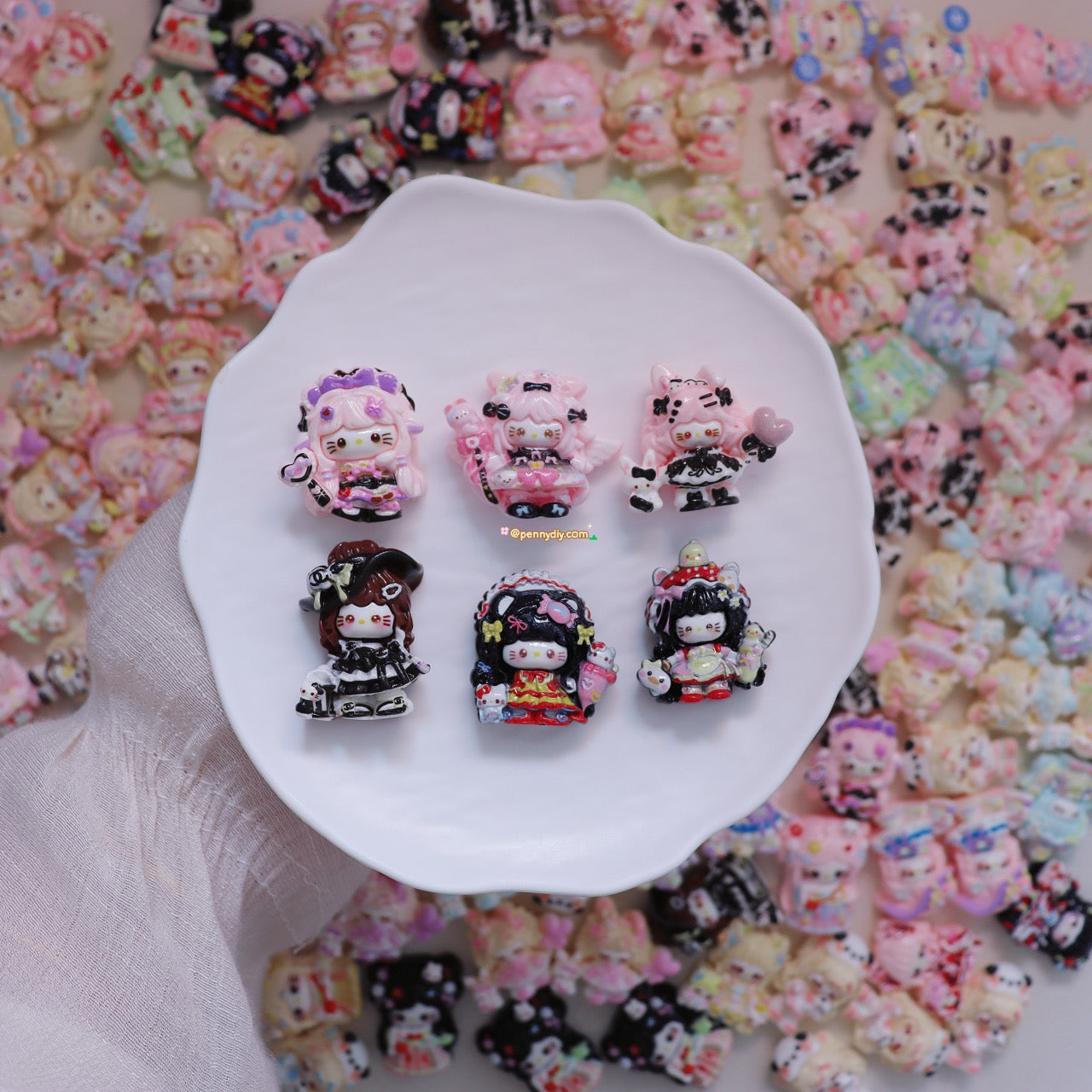 Mixed style cute resin cartoon DIY decorative accessories