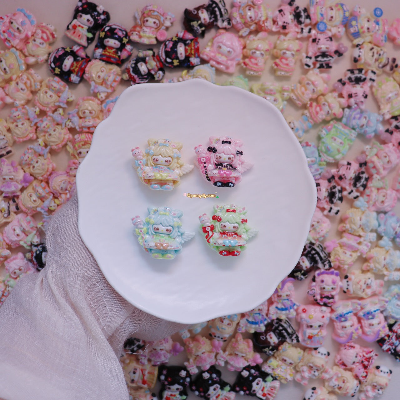 Mixed style cute resin cartoon DIY decorative accessories