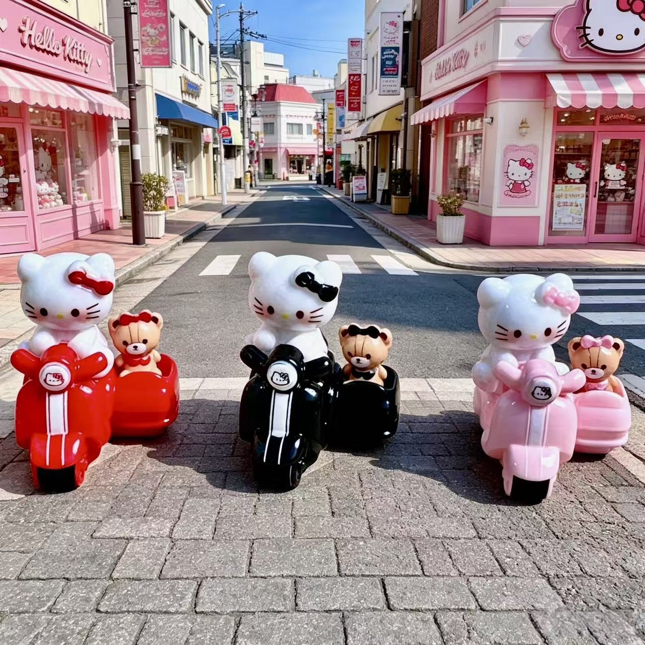 3D Split Resin K T Tricycle Electric Vehicle Mini Decoration Set