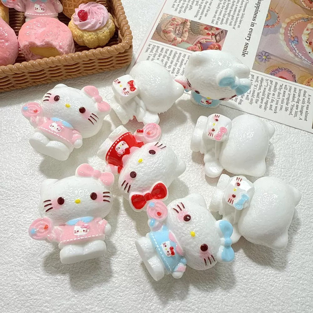 3D Lollipop K T resin charm, DIY mobile phone case keychain dollhouse