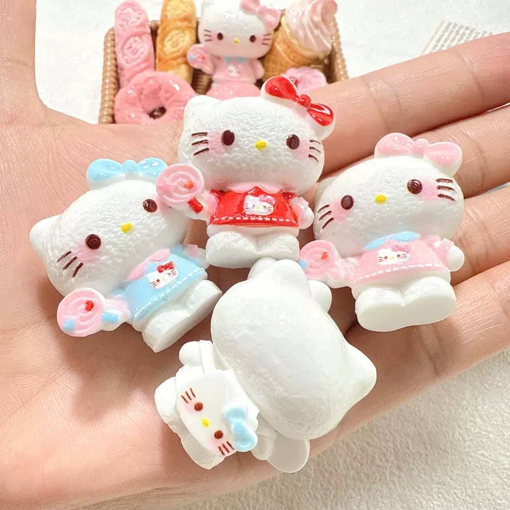 3D Lollipop K T resin charm, DIY mobile phone case keychain dollhouse