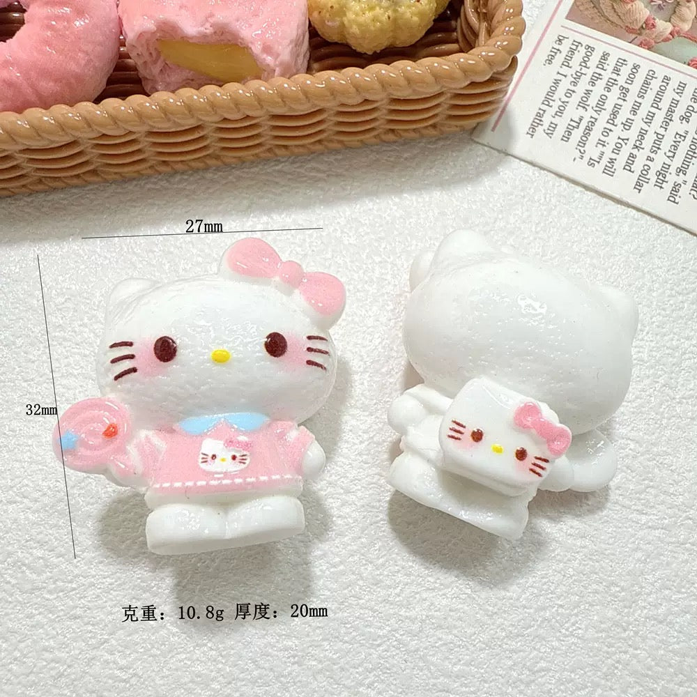 3D Lollipop K T resin charm, DIY mobile phone case keychain dollhouse